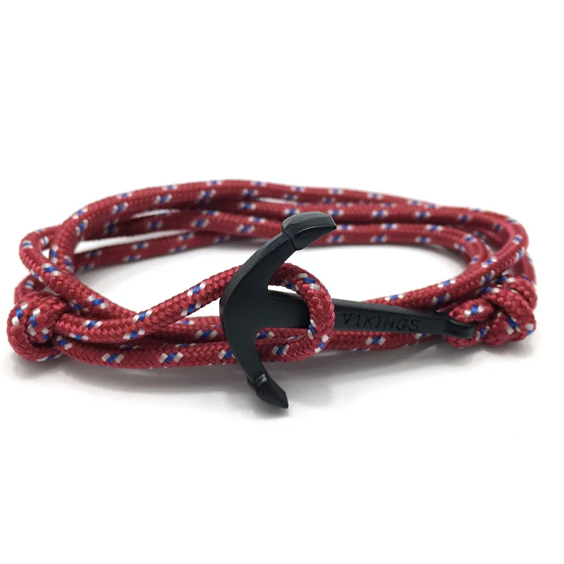 Hot selling pirate ship anchor bracelet Viking handmade woven navy jewelry wholesale