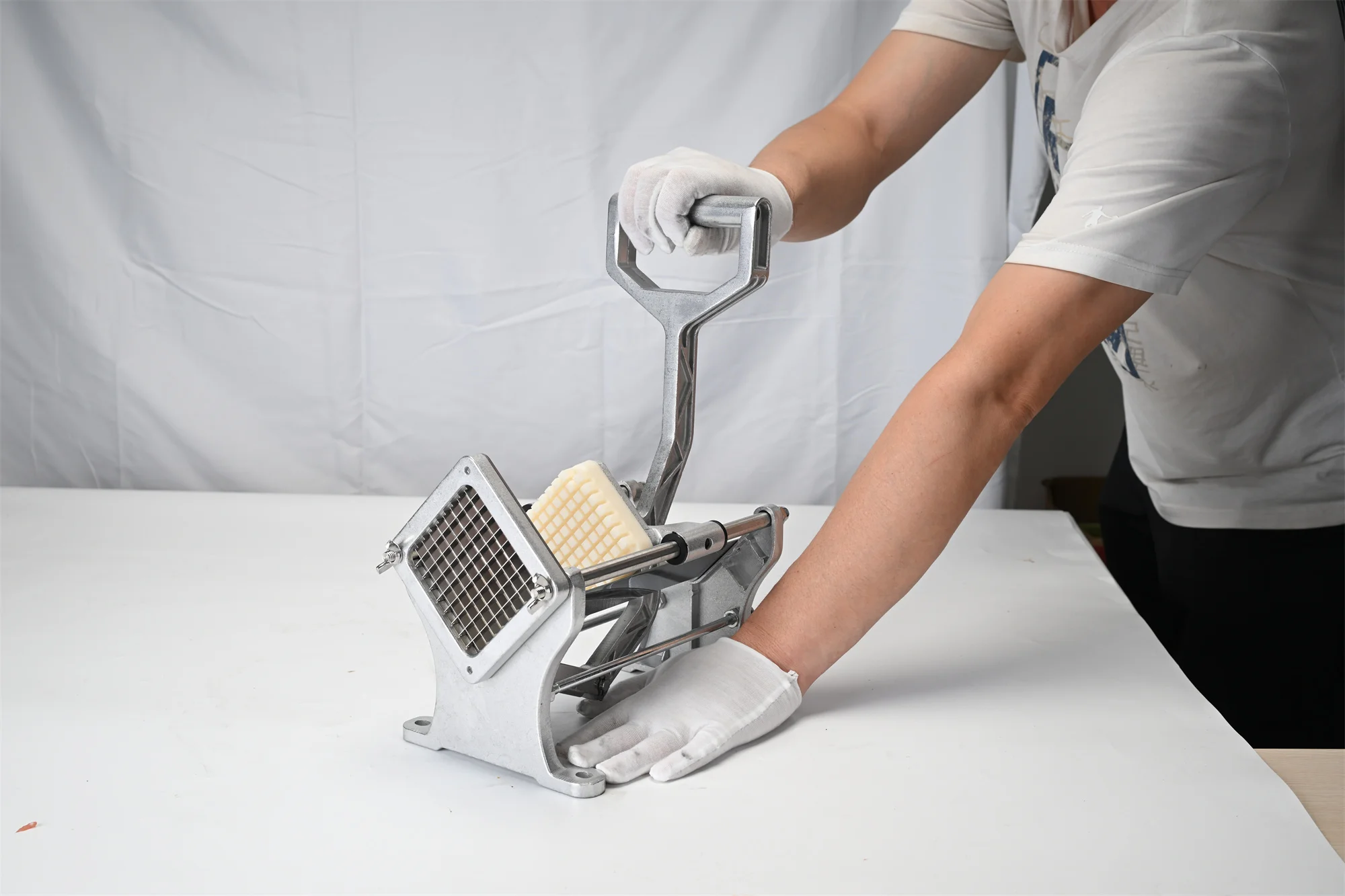 Low Price Manual potato Cutting Machine Horizontal Fries Cutter French Fry Cutter Machine Manual French Fries Cutter