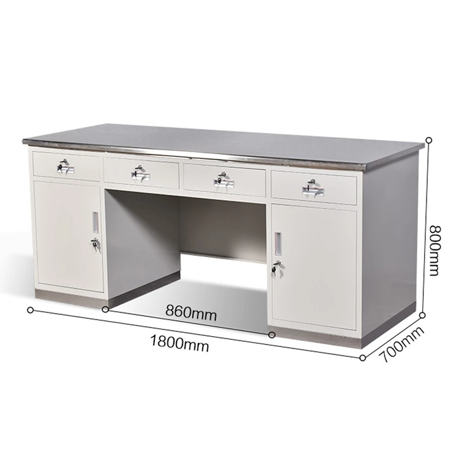 
hospital stainless steel table medical table with drawer 