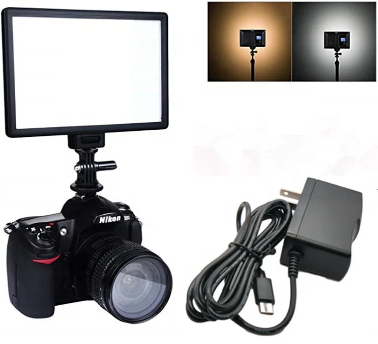 LED Camera Video Light with Adjustable Color Temperature 3200K-5500K for Canon Nikon Pentax Olympas Samsung