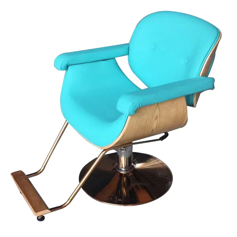 Azure Beauty Salon Barber Chair With Hydraulic Pump Adjustable Salon Modeling Chair Factory Direct Sale Wholesale Salon Chair