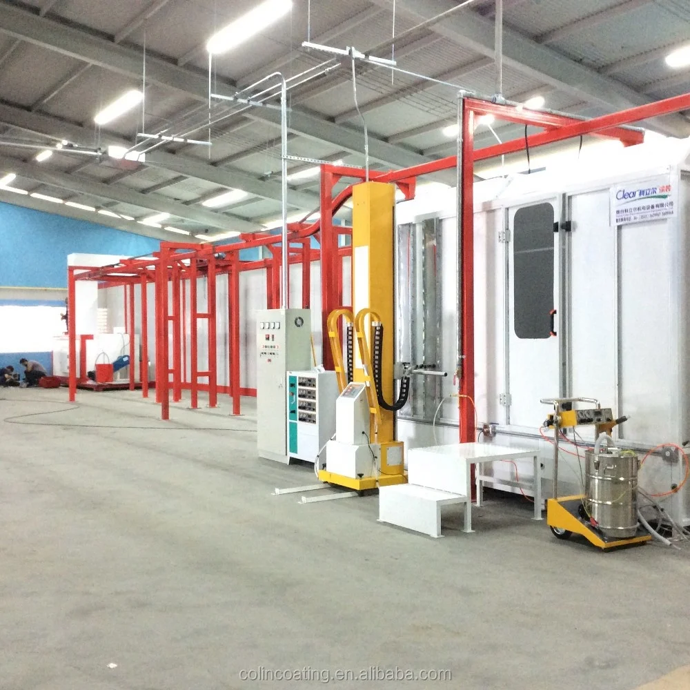 Customized Full Automatic Powder Coating Paint Line Systems Automatic Spray Painting Booth Equipment