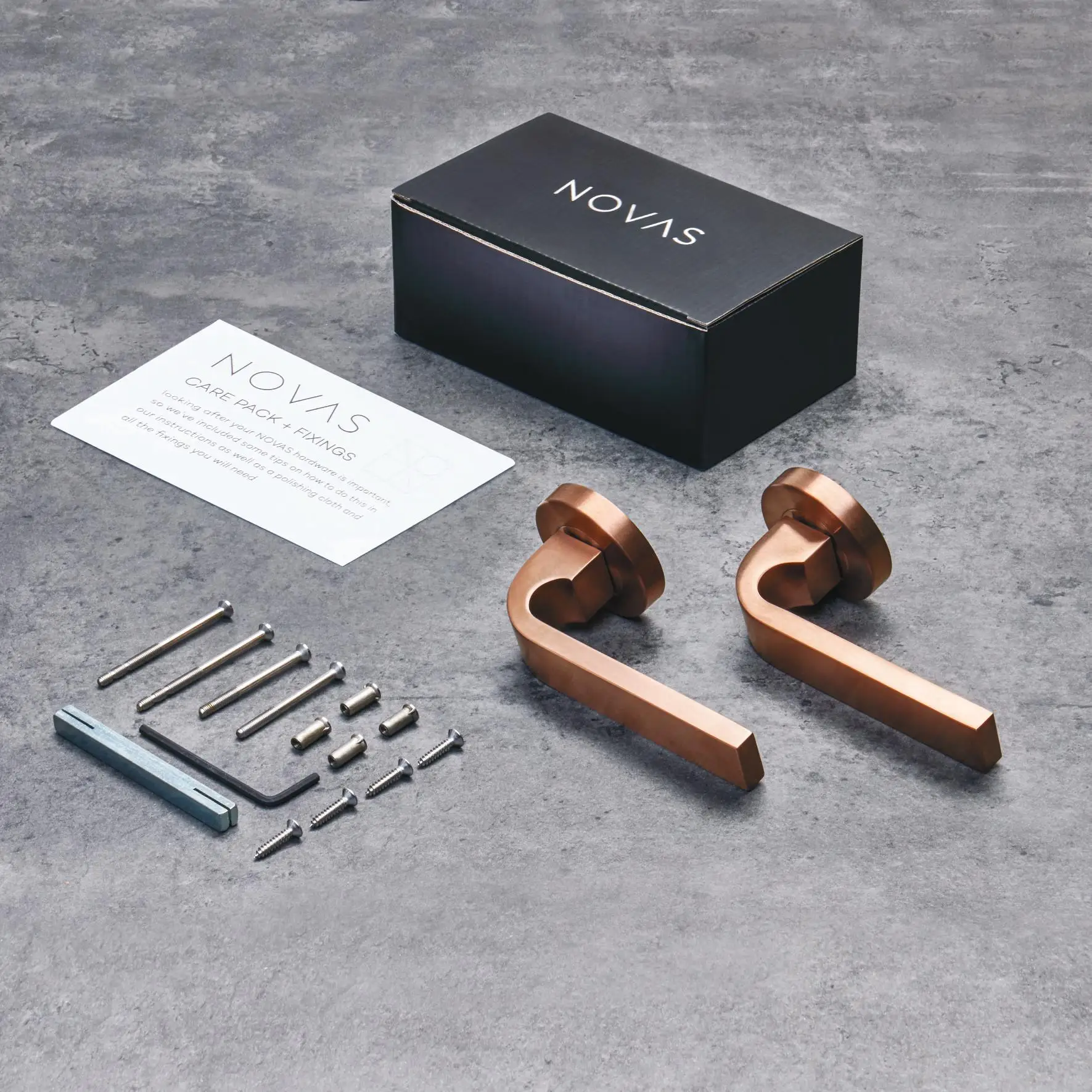 Stainless Steel 304 Tubular Door Lever Handle on Rose