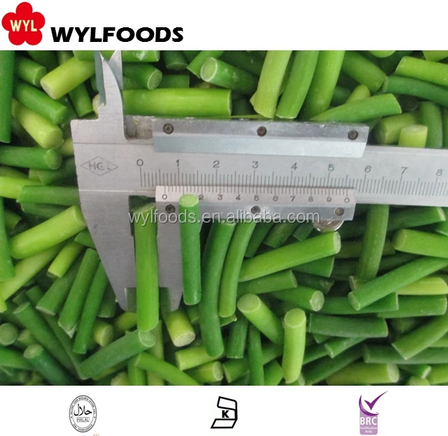 Wholesale new crop garlic sprouts  cheap Price IQF Vegetables Frozen Green Garlic Cut with High Quality