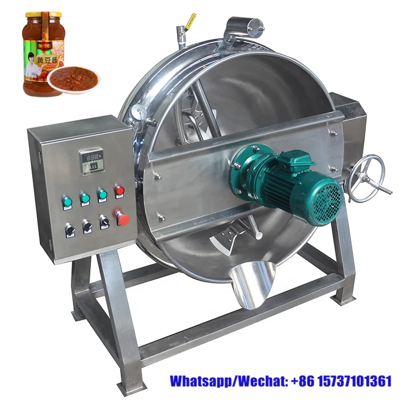 High Quality Industrial Potato Boiling Machine Electric Jacketed Pot Big Cooker with Mixer 50L