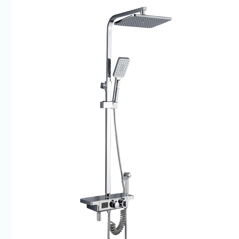 Душевой набор для ванной комнаты от производителя, подъемный квадратный Интеллектуальный душ с цифровым дисплеем и постоянной температурой, l