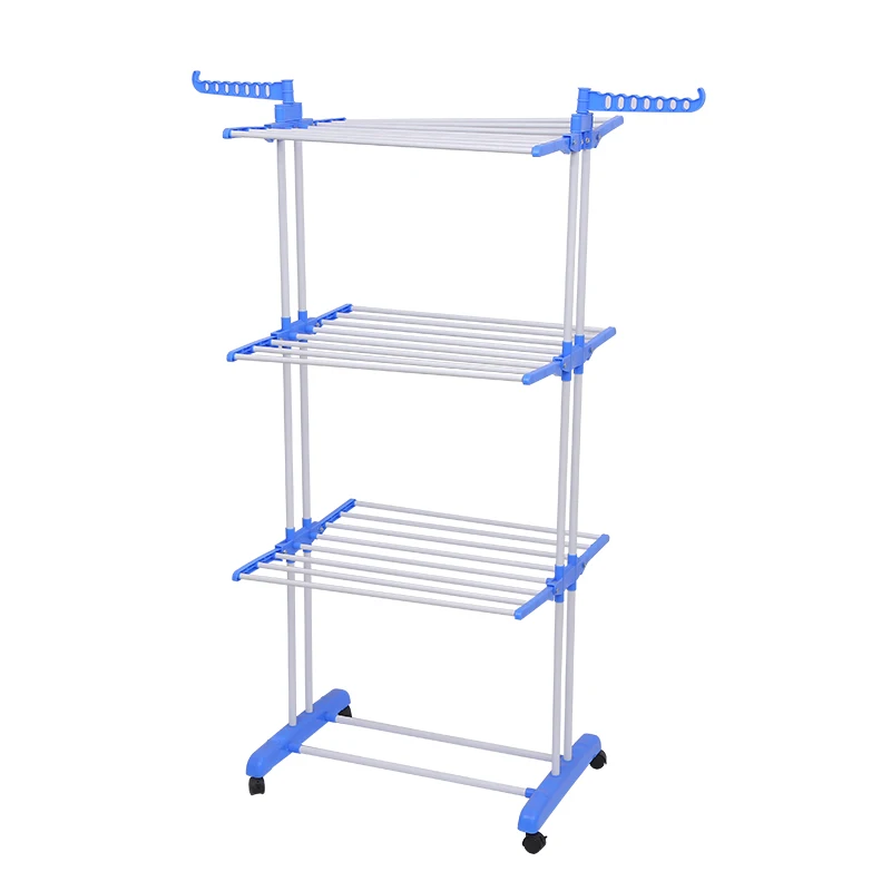 Direct Factory Best Selling  Multifunctional Folding 3 Tier Retractable Cloth Dryer Rack