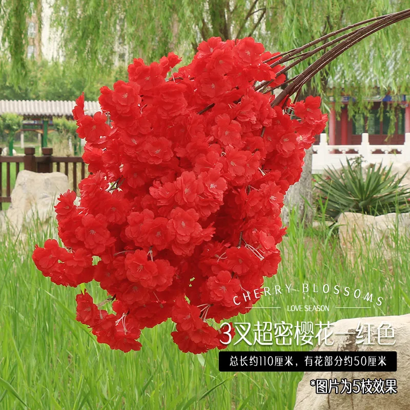 Simulation Flower Simulation Cherry Blossom Branch Cherry Blossom Branch Wedding Decoration Cherry Blossoms