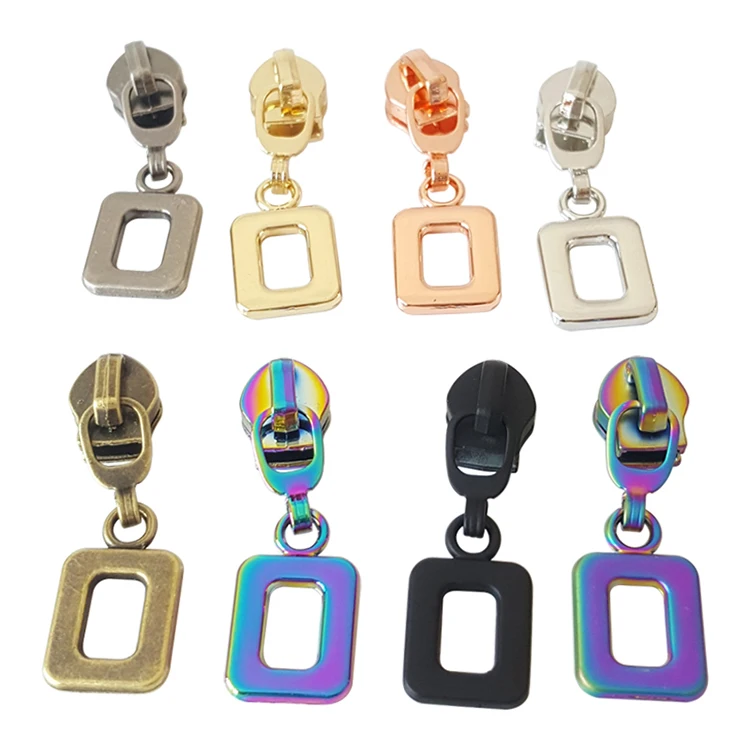 Custom Clothing Bag Rainbow Metal Zipper End Branding Manufacturer