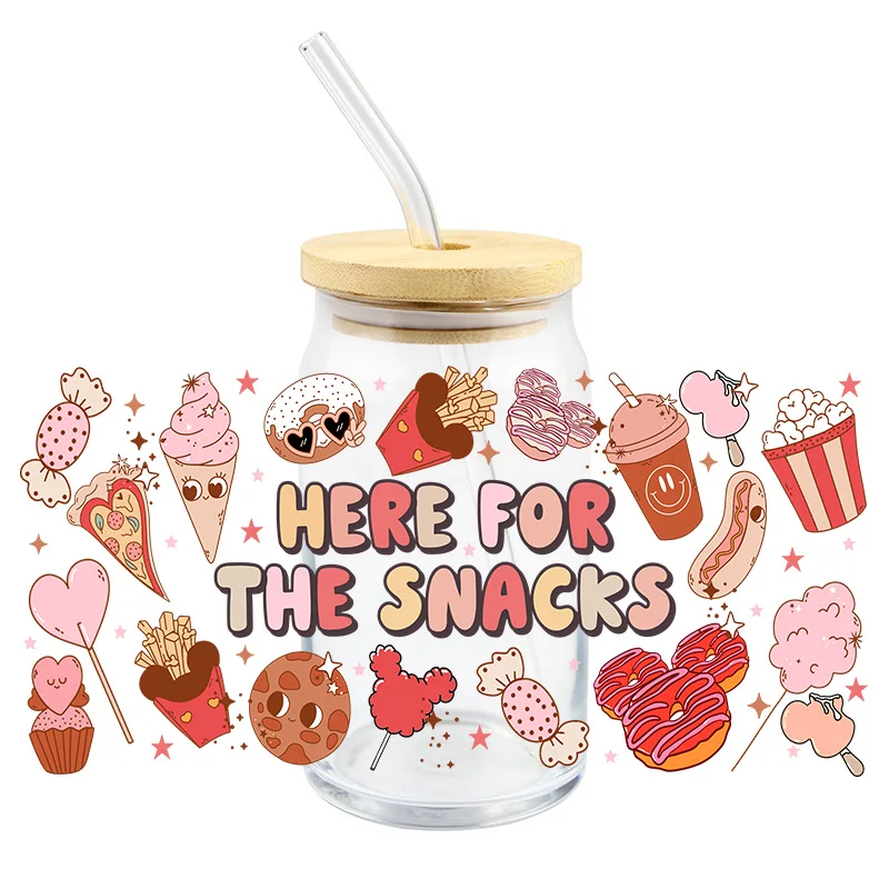 Princess 16oz UV DTF Cup Wrap Transfers Princess Transfer Paper & Film For Tumbler Libbey Glass Can Cold Transfer