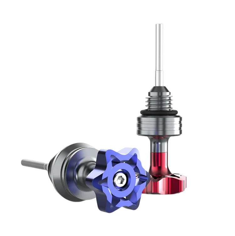 Wholesale factory price custom made CNC turning aluminum brass bronze motorcycle oil dipsticks color plating oil fill covers