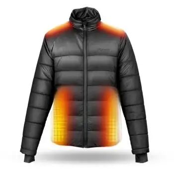 USB Rechargeable Smart Electrical 8 Plate Heating Winter Waterproof Mens Womens Long Sleeve Hoodie Warming Heated Down Jacket