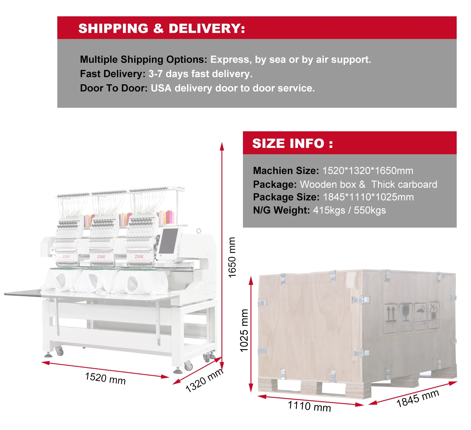 New Design Three Heads Embroidery Machine Commercial T-shirt Embroidery Sewing Machine Computer Embroidery Machine
