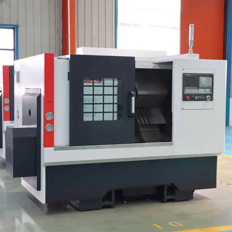 Заводская поставка, наклонная кровать, токарный станок с ЧПУ TCK6350 для продажи