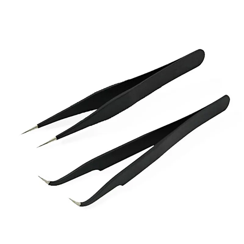 Factory Wholesales Custom Stainless Volume Brow Lash Tweezer Extension Eyebrow Eyelash Tweezer