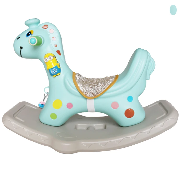 
Creative Mother and son snake wooden baby plastic musical electric rocking chair rocking horse plush stuffed animal toys 