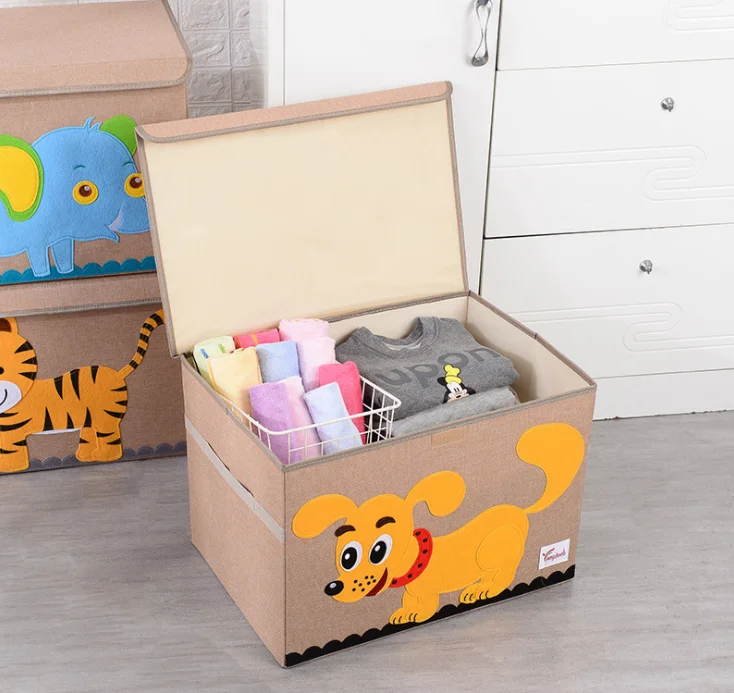 Custom design foldable  Eco-friendly fabric material toy large storage box
