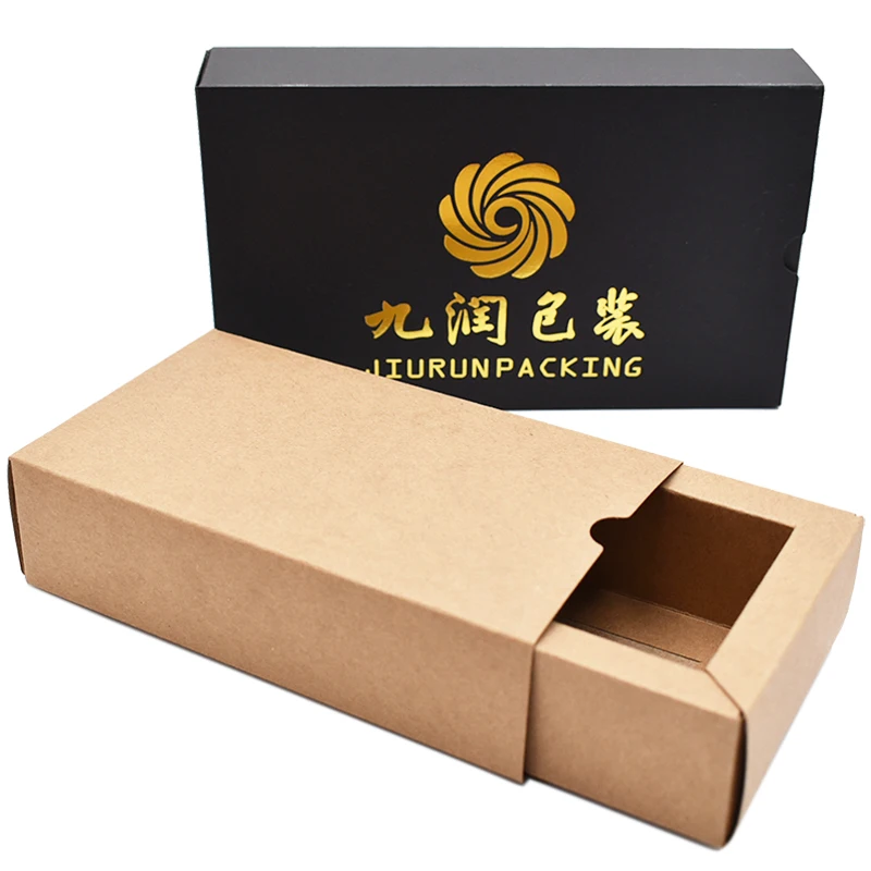 Macaron transparent PVC window-opening box Kraft paper drawer box Baked biscuit moon marcaron cake food packaging box