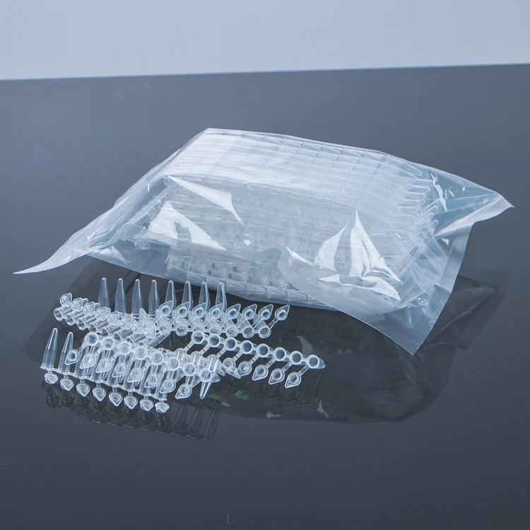 China Manufacturer Flat Cover Thin Wall Sterile Plastic PCR tubes 8 Strip PCR Tubes 0.2ml