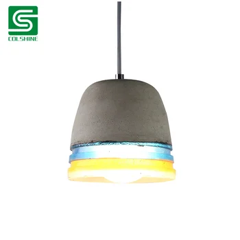 Cement Pendant Lights Modern Industrial Concrete Pendant Lamp Creative Art Hanging Lamps for Cafe Restaurant