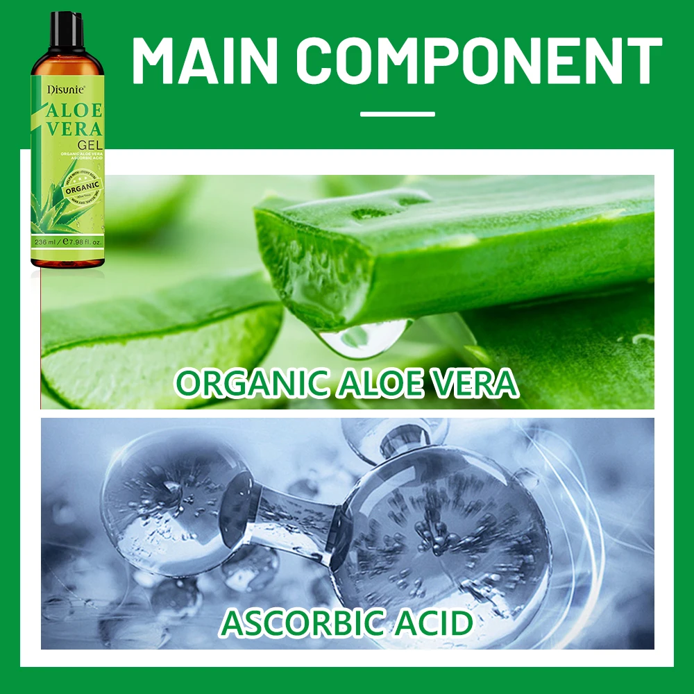 Private Label Aloe Vera Soothing Gel Natural Skin Repair Moisturizing Smooth Skin After Sun Skin Care Body Gel