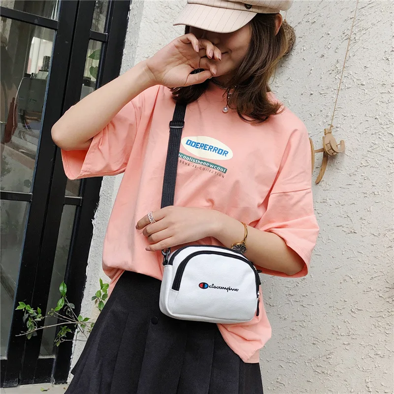 Women Canvas Japan Style Girl Small Shoulder Bags Female Messenger Crossbody Student Bag Purse Phone Bag