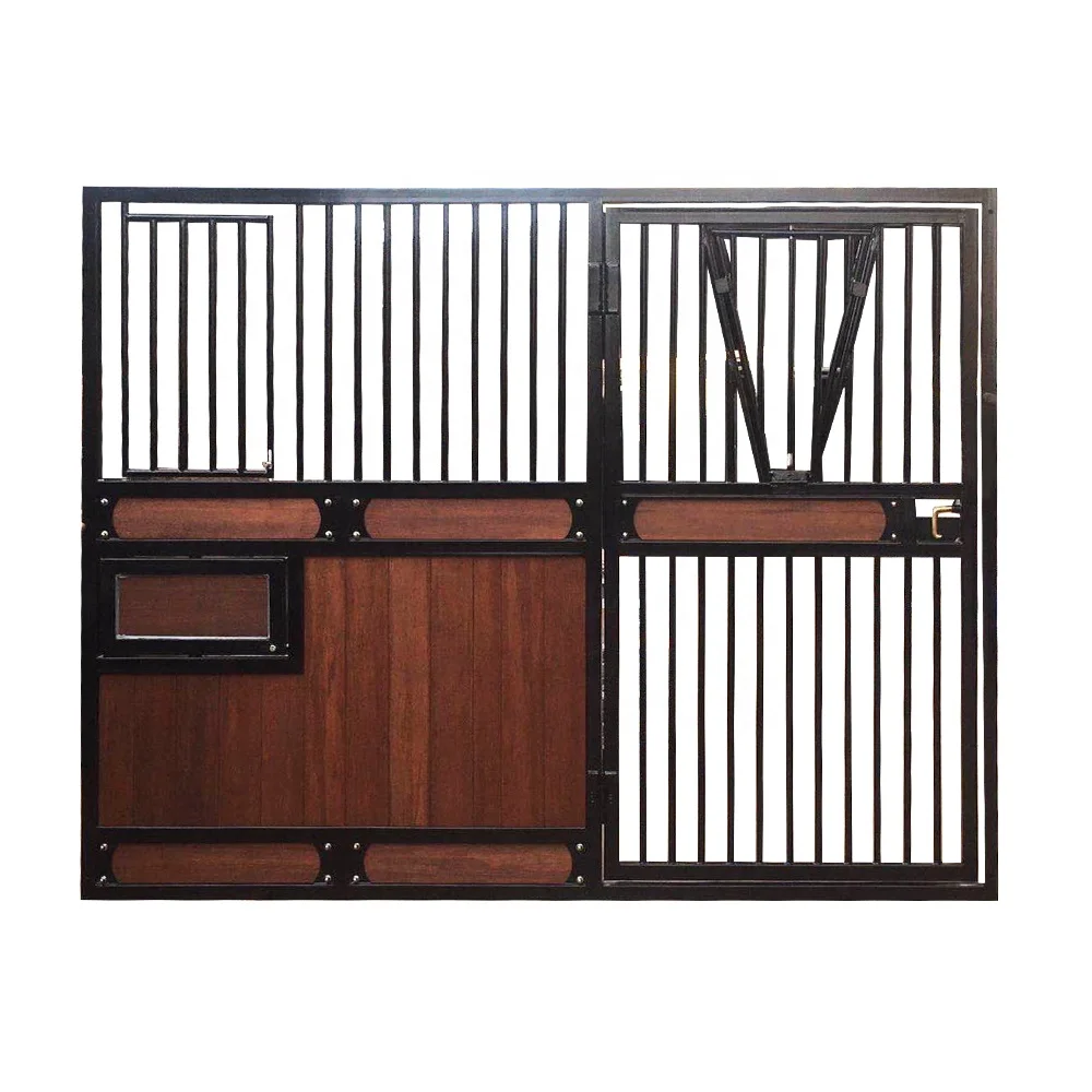 heavy duty horse stable front wall with hinge door