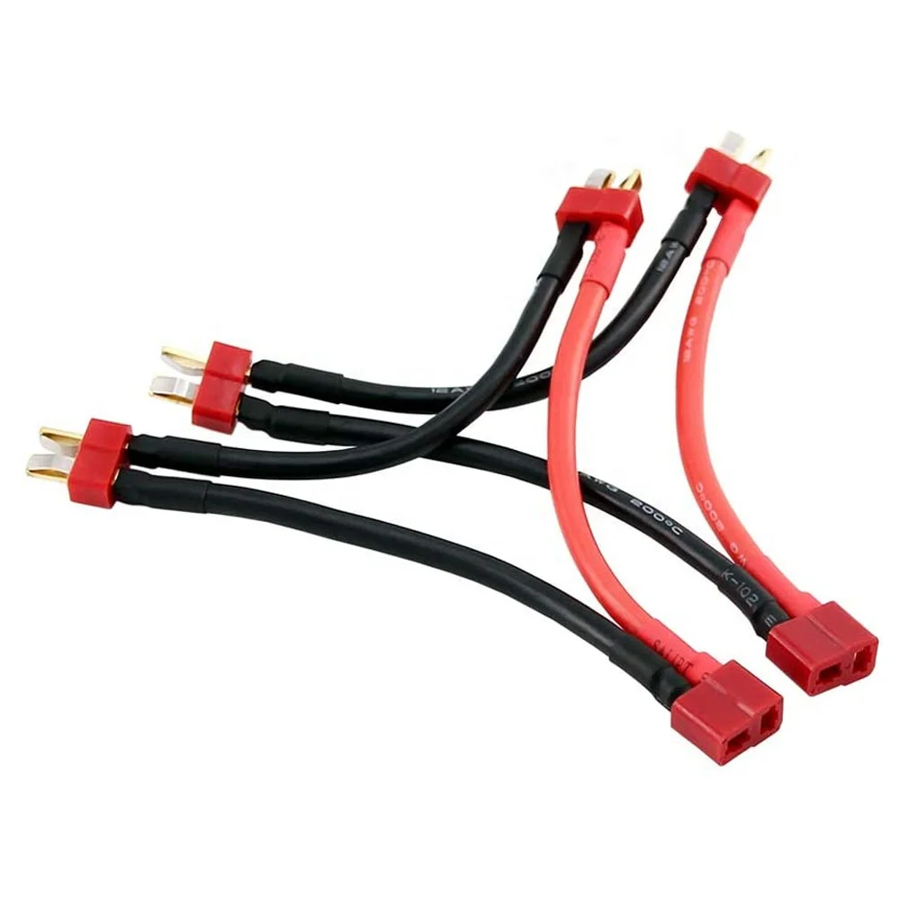 Deans T Plug Connector Series Leads With 12AWG 100mm Silicone Wire Cable For RC Parts Lipo Battery
