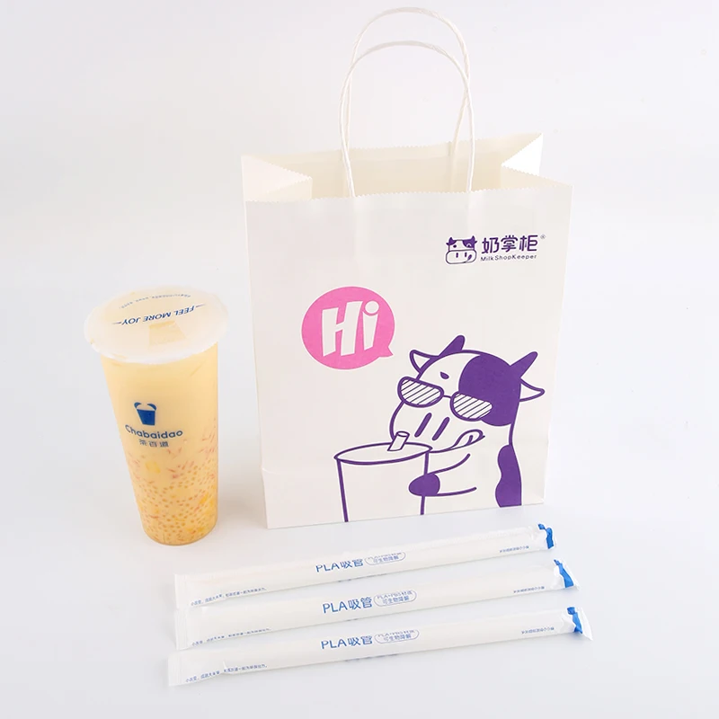 Bearing 5kg paper bag packaging factory wholesale custom printing coffee kraft paper bags logo for fast food take away