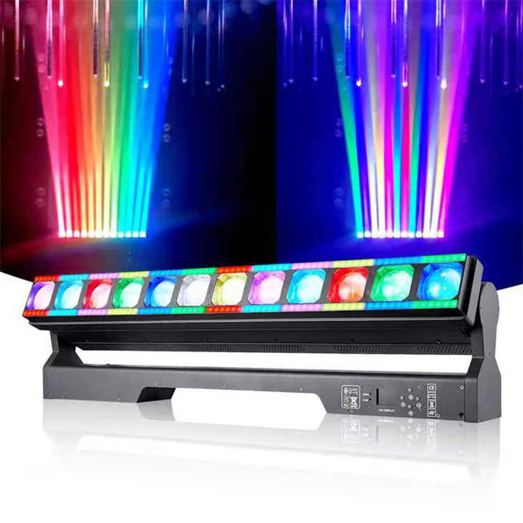 New 12*40W Led Bar Zoom Wash Moving Head Light With Backlight Led Ring Stage Lights