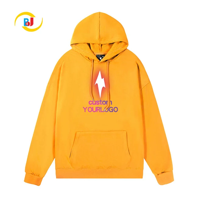 manufacturer custom high quality unisex hoodies 100% cotton reverse side looped fabric hoodies