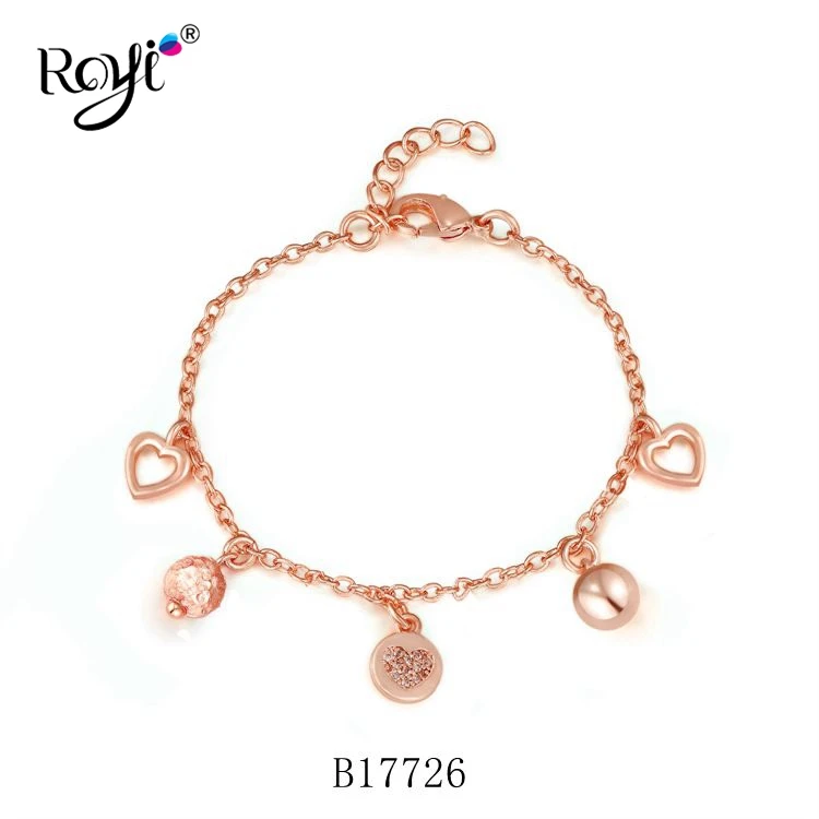 Simple Fashion Different Shape 14K Gold Plated Jewelry Crystal Bead Bracelets For Women