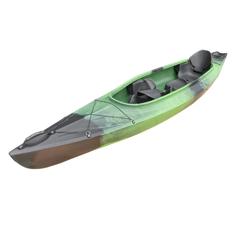 A High Quality Kayak Double  Canoe Rowing Boats Pedal 2+1 Seats Leisure LLDPE Kayak double sit in kayak