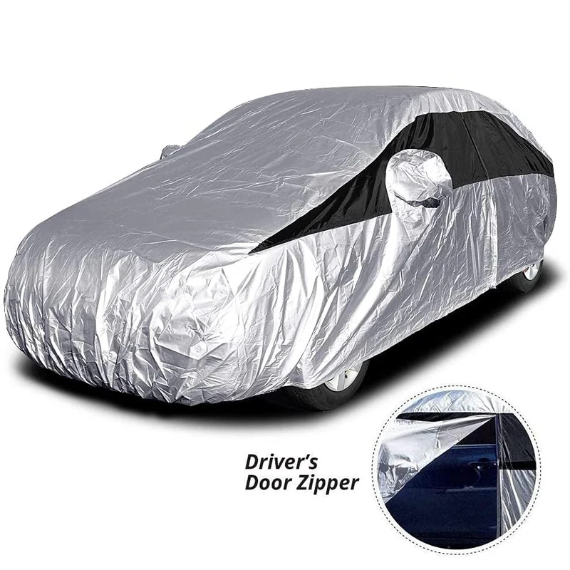Suitable for small car waterproof anti ultraviolet anti scratch driver side zipper opening  light car cover