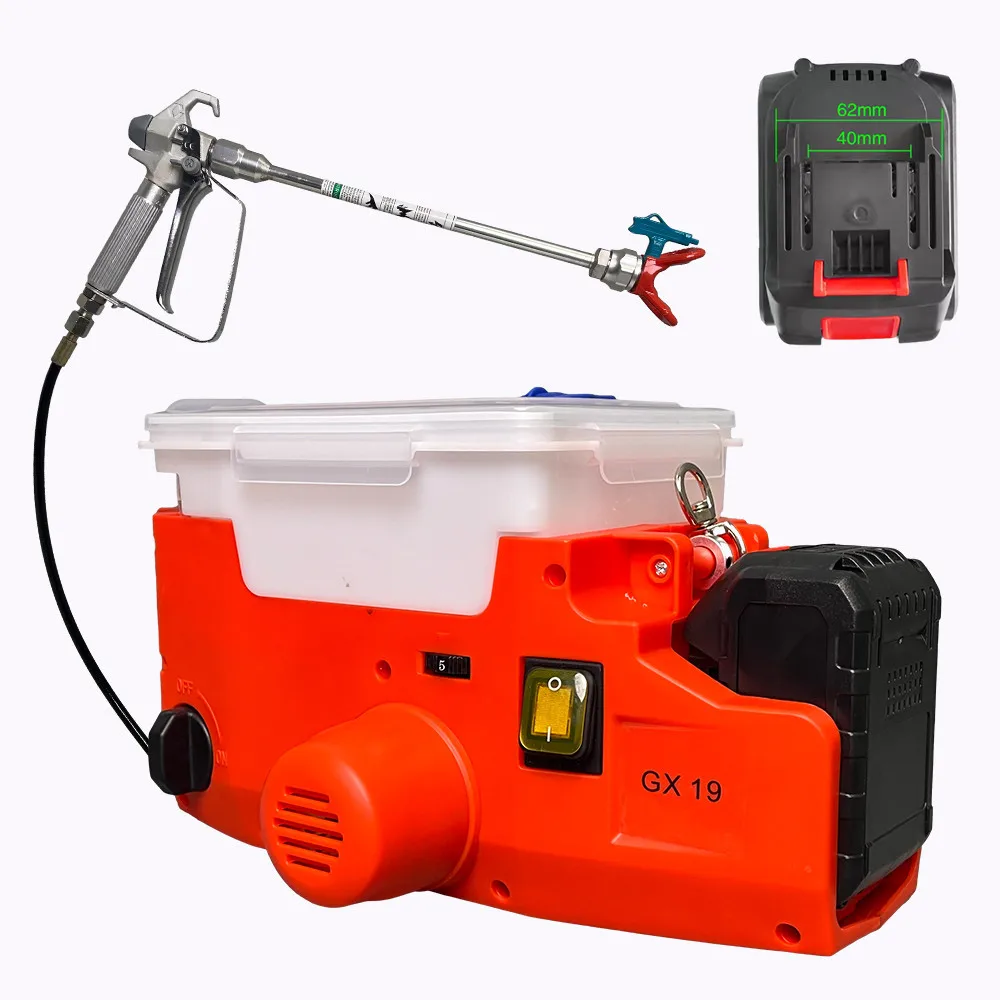 Wall Rechargeable Electric Paint Sprayer Painting Portable Airless Cordless Spray Gun For Home