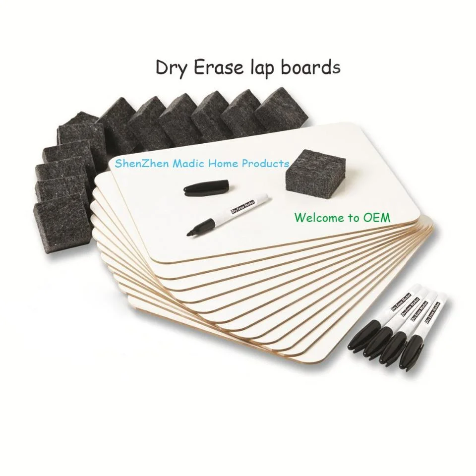 9x12 Inches White Learning Dry Erase Lapboard Class Pack with 12 Each for Students Learning Pad for Kids