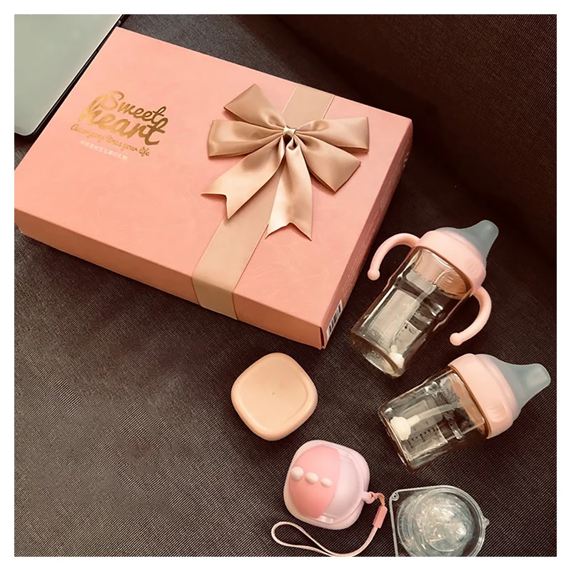 Large Sealed Milk Storage Universal Silicone Water Milk Baby Bottle PPSU Gift Set Lid With Straw And Nipple Cup