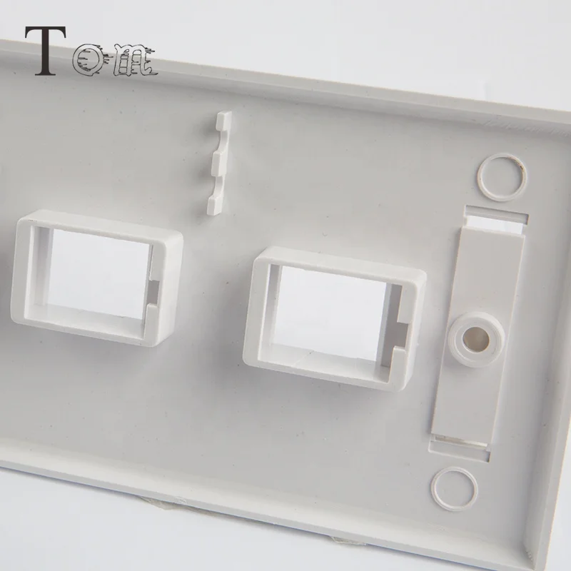 TOM-FP-US-07 70*115mm telecom communication USA type ABS materials rj45 network faceplate/face plate with 6 port