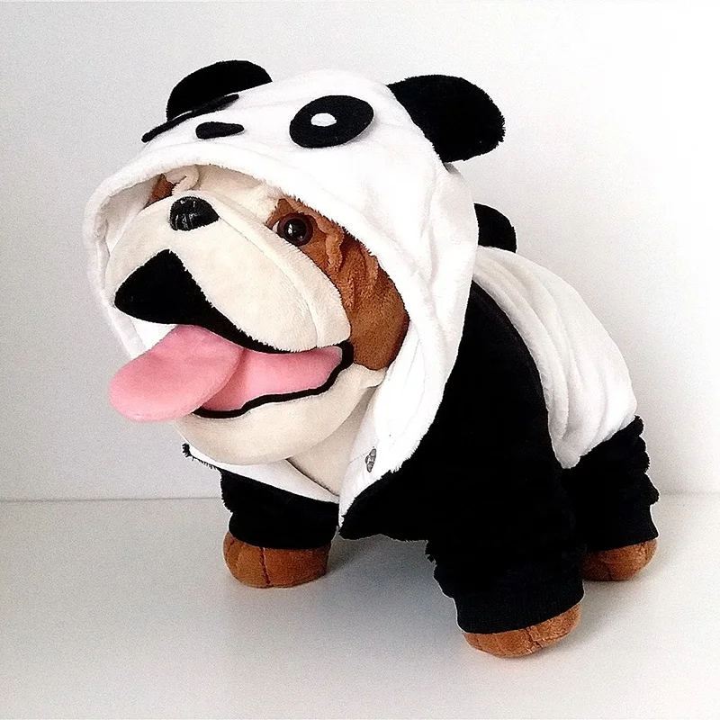 Custom cute pet clothing panda bear clothes winter apparel dog costume