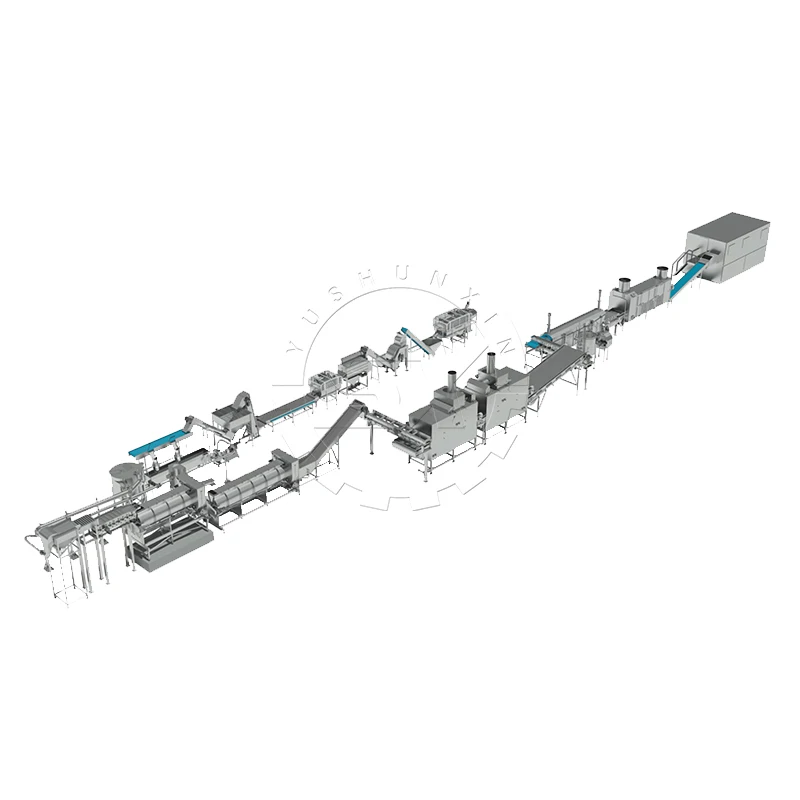 Frozen french fries production line french fries machine automatic potato chips making machine