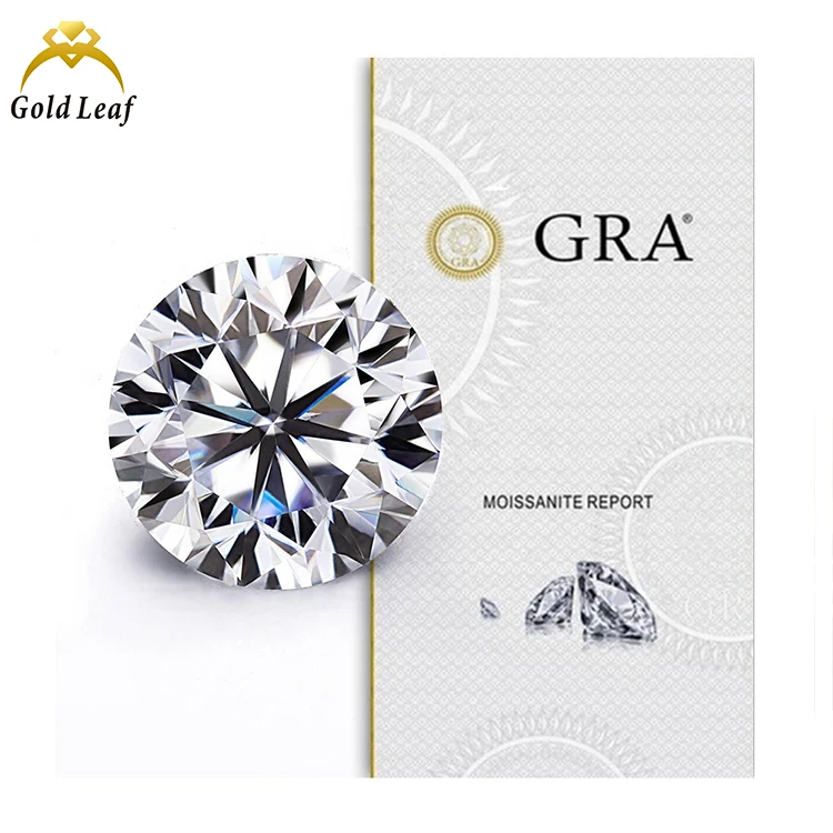 Goldleaf Jewelry Gems Wholesale Radiant Cut Color Moissanite Stone GRA Certified VVS Clarity Loose Moissanite Gemstone