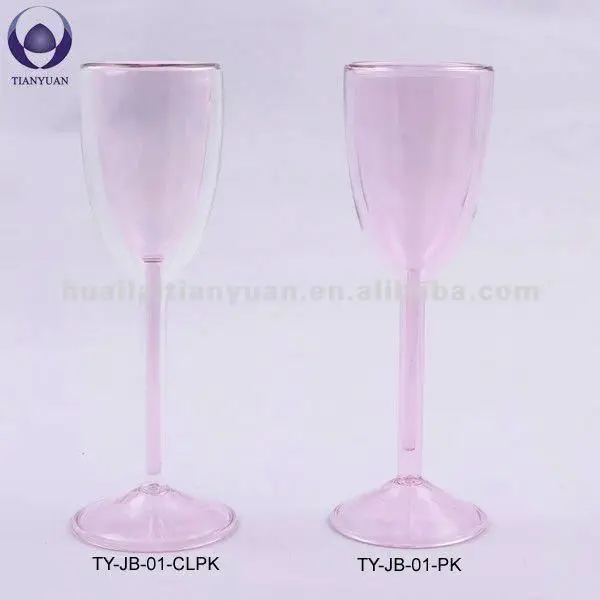 Worth Buying shaped double wall glass cup borosilicate hand blown stylish wine glass