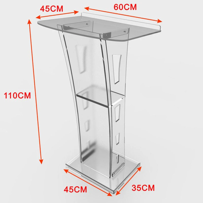 Transparent Lighting Acrylic School Lectern Acrylic Platform podium Church Pulpit