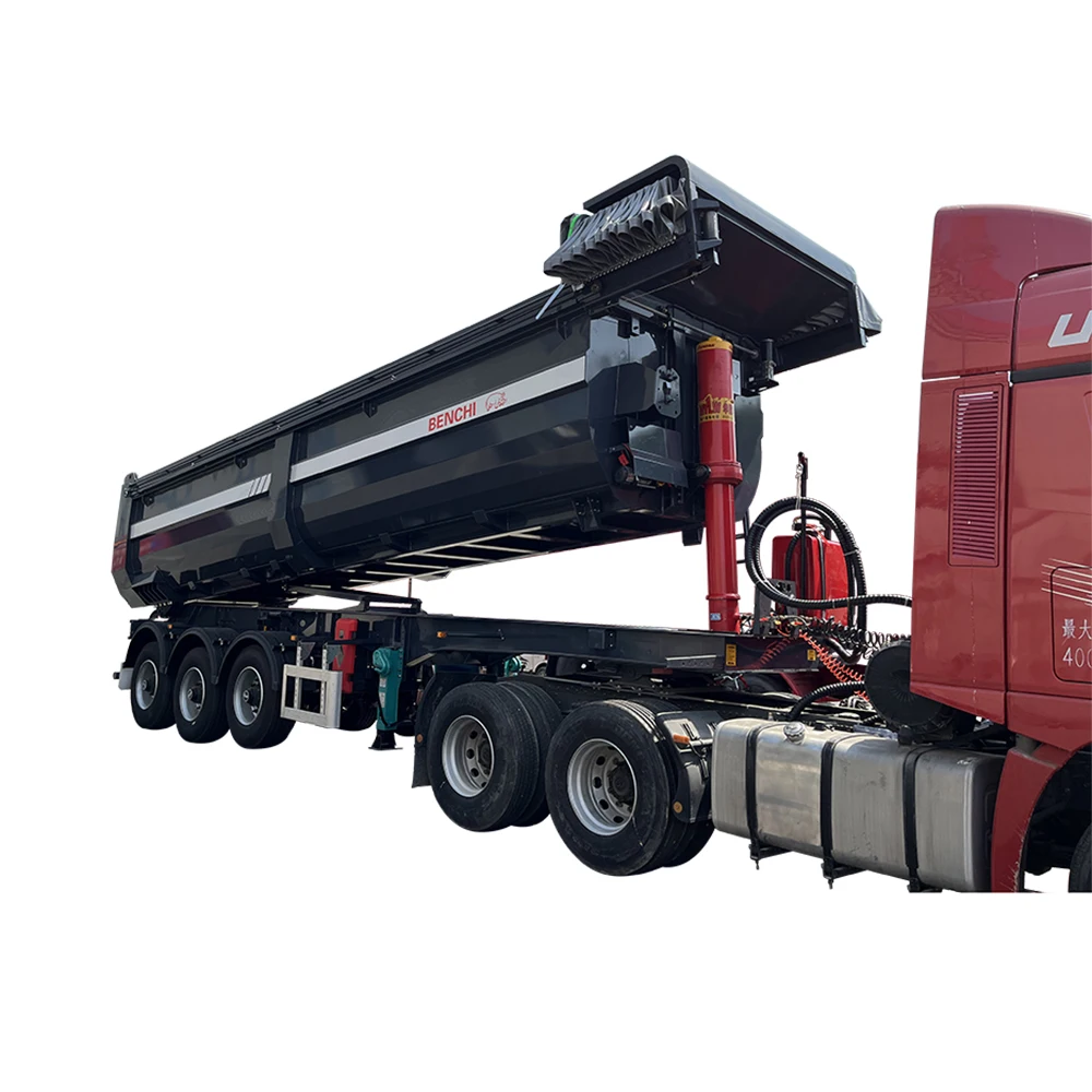 Tri- Axle Hydraulic Lift Rear End Dump Tipper Dump U-shape Semi Truck Trailer For Sale