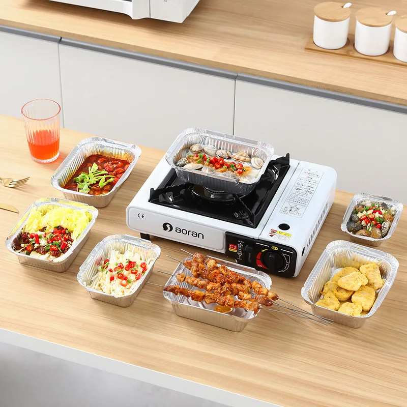 Aluminum Foil Pans Food Containers Reusable Aluminum Trays for Steam Table Food Grills Baking BBQ