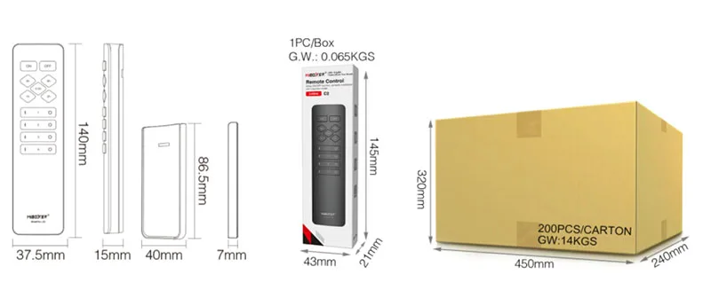 Mibrer Milight C2 пульт для V3.0 Smart Plugwireless transmission technologyStrong Магнитный базовый переключатель