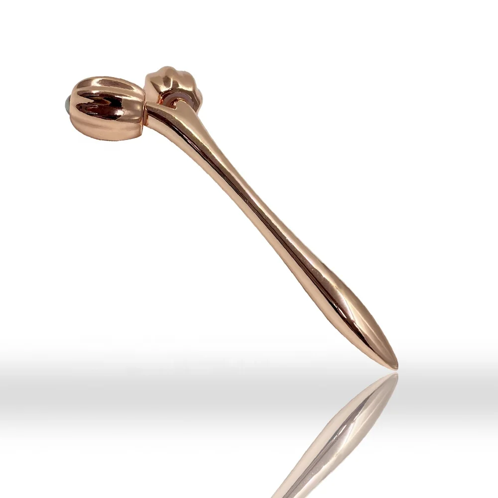 2 balls stone v face beauty roller,v shaped press y shape steel massage stainless steel  ice face roller