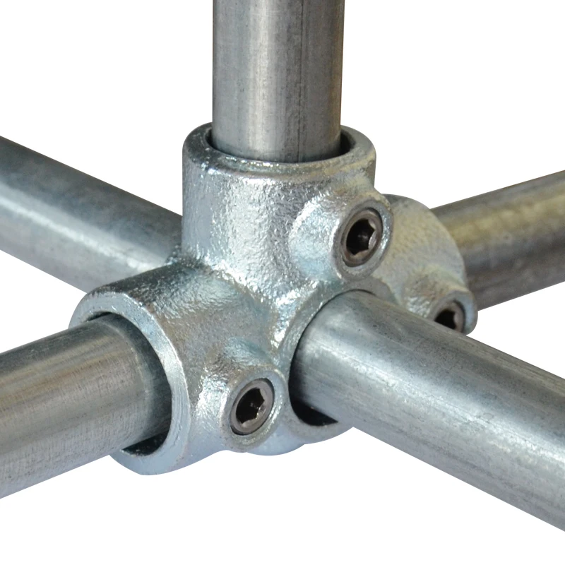 Hot galvanized cast iron key clamp fitting on crossover
