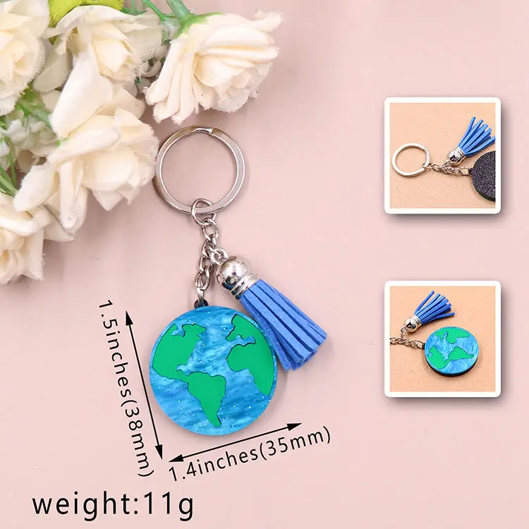 2024 Syasibo jewelry KHS289KH1234 1piece New product CN earth TRENDY Acrylic Keychain