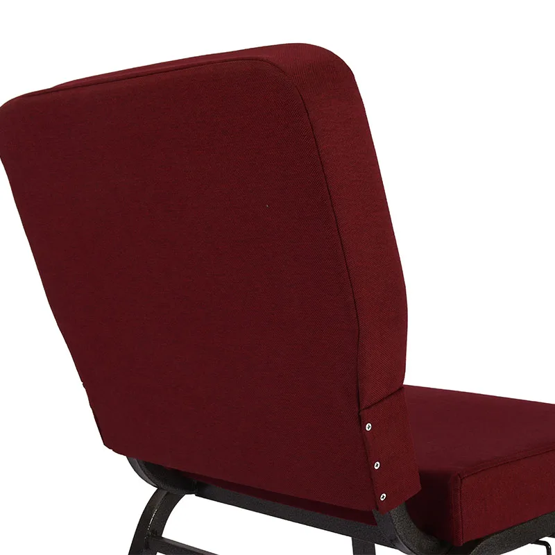 Фабрика продает под заказ красную штабелируемую металлическую обивку с карманами скрытой спинкой дизайнерские церковные стулья для кинотеатра